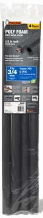 0.875-Inch Diameter x 0.5-Inch Wall x 3-Foot Pre-Slit Pipe Insulation – 4-Pack