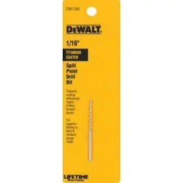 1/16-Inch Titanium-Coated Twist Drill Bit