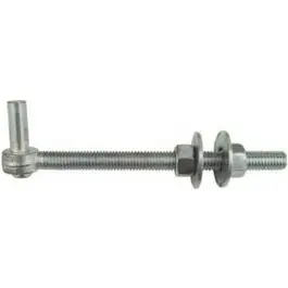 1/2-Inch x 6-Inch Zinc Bolt-On Gate Hook with Mounting Hardware