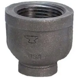1/2 x 3/8-Inch Black Steel Reducing Coupling Fitting
