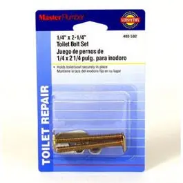1/4-Inch x 2-1/4-Inch Toilet Bolt Set with Washers and Nuts