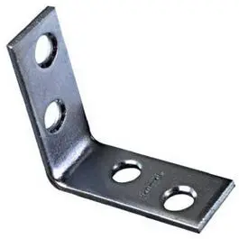 1.5-Inch by 5/8-Inch Zinc Corner Bracket for Light-Duty Use