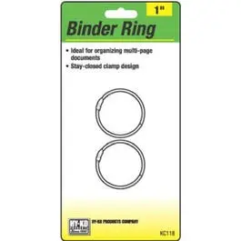 1-Inch Binder Rings – 2-Pack, Durable Steel Construction
