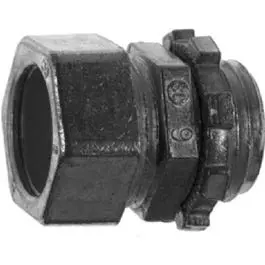 1-Inch EMT Compression Connector – Galvanized Steel Conduit Fitting