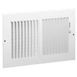 10 x 6-Inch White 2-Way Ceiling or Sidewall Air Diffuser