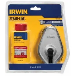 100-Foot Aluminum Chalk Line Reel with Red Chalk Cartridge (4 oz)