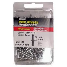 100-Pack Medium-Diameter Aluminum Pop Rivets (1/8″ x 1/8″)