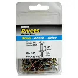 100-Pack Short Steel Rivets – General Purpose Fasteners