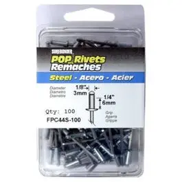 100-Piece Medium Steel Rivet Assortment
