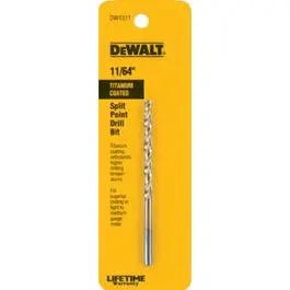 11/64-Inch Titanium-Coated Twist Drill Bit