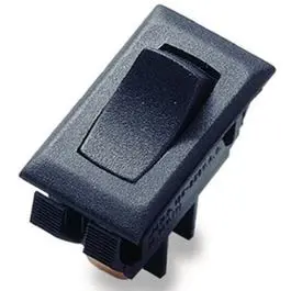 12-Amp Black Rocker Switch – Medium-Duty with Spade Terminals