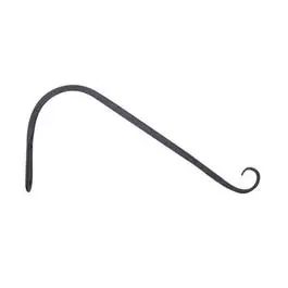 12-Inch Angled Black Hanging Plant Hook