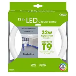 12-Inch Cool White LED Circular Lamp – 20W Surface-Mount Design
