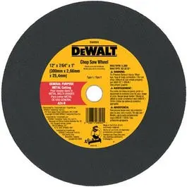 12-Inch General-Purpose Cutting Wheel – 7/64″ Thickness, 1″ Arbor