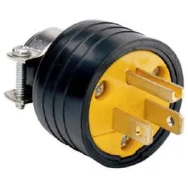 15-Amp, 125-Volt Black Residential Plug – Standard NEMA 5-15P
