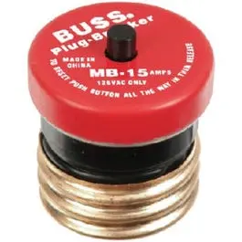 15-Amp 125V Edison-Base Plug Fuse Circuit Breaker