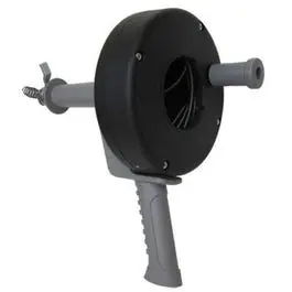 15-Foot Pistol-Grip Drum Auger – 1/4-Inch Cable for Clog Removal