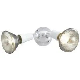 150-Watt Twin White Plastic Floodlight Fixture