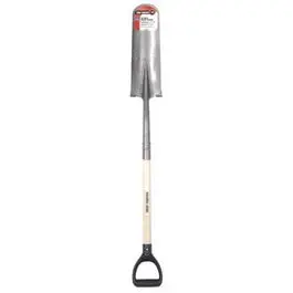 16-Inch Drain Spade with D-Grip and Wooden Shaft
