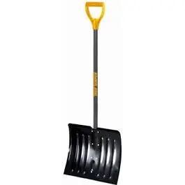 18-Inch Steel Snow Shovel with Ergonomic D-Grip Handle