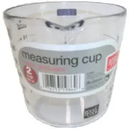 2-Cup Durable Clear Plastic Measuring Cup – High-Impact Design