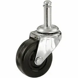 2-Inch Friction-Grip Stem Rubber Wheel Caster