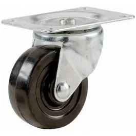 2-Inch Swivel Plate Caster with Durable Rubber Wheel