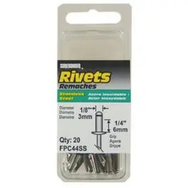 20-Pack Medium-Strength Stainless-Steel Rivets