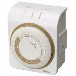 24-Hour Mechanical Timer – Plug-In Analog Countdown for Indoor Appliances