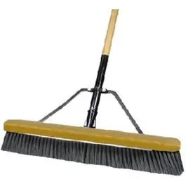 24-Inch Stiff Polypropylene Push Broom – Job Site Grade