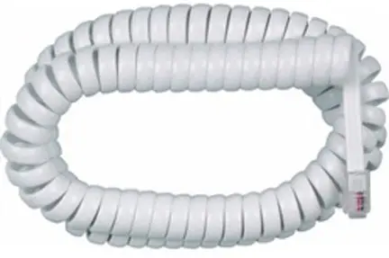 25-Foot Ivory Spiral Telephone Cord