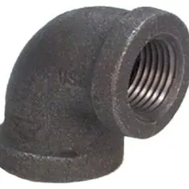 3/4-Inch Black Steel 90° Pipe Elbow Fitting