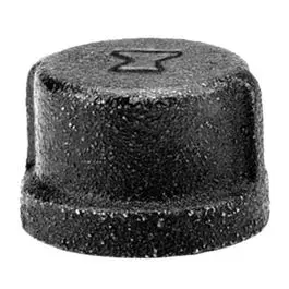 3/8″ Black Steel Pipe Cap – Threaded