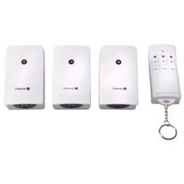 3-Outlet Indoor Wireless Remote Timer – Plug-In Smart Timing for Lamps and Small Appliances