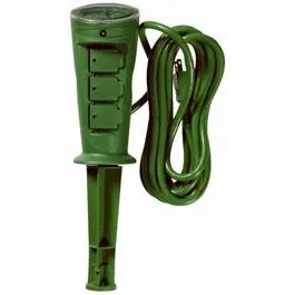 3-Outlet Outdoor Power Strip with Built-In Timer – Weather-Resistant Timed Extension