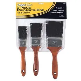3-Piece Polyester Bristle Brush Set for Varnish & Sash Painting