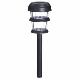 3-Tier Solar-Powered Pathway Light – Matte Black Finish