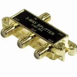 3-Way Coaxial Cable Splitter – F-Type Connector