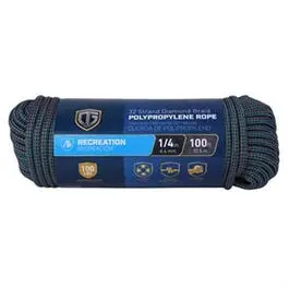 32-Strand Diamond-Braid Polypropylene Rope – 1/4-Inch Diameter, 100-Foot Length