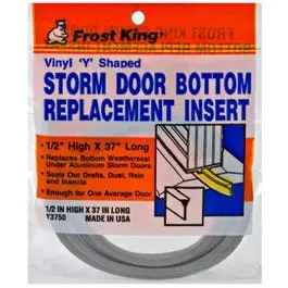 37-Inch Gray Vinyl Storm Door Bottom Insert (Y-Section)