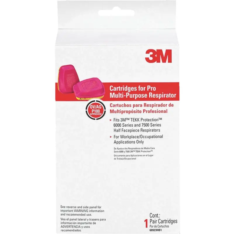 3M OV/AG/P100 Replacement Filter Cartridges – 2-Pack for Multi-Purpose Respirators