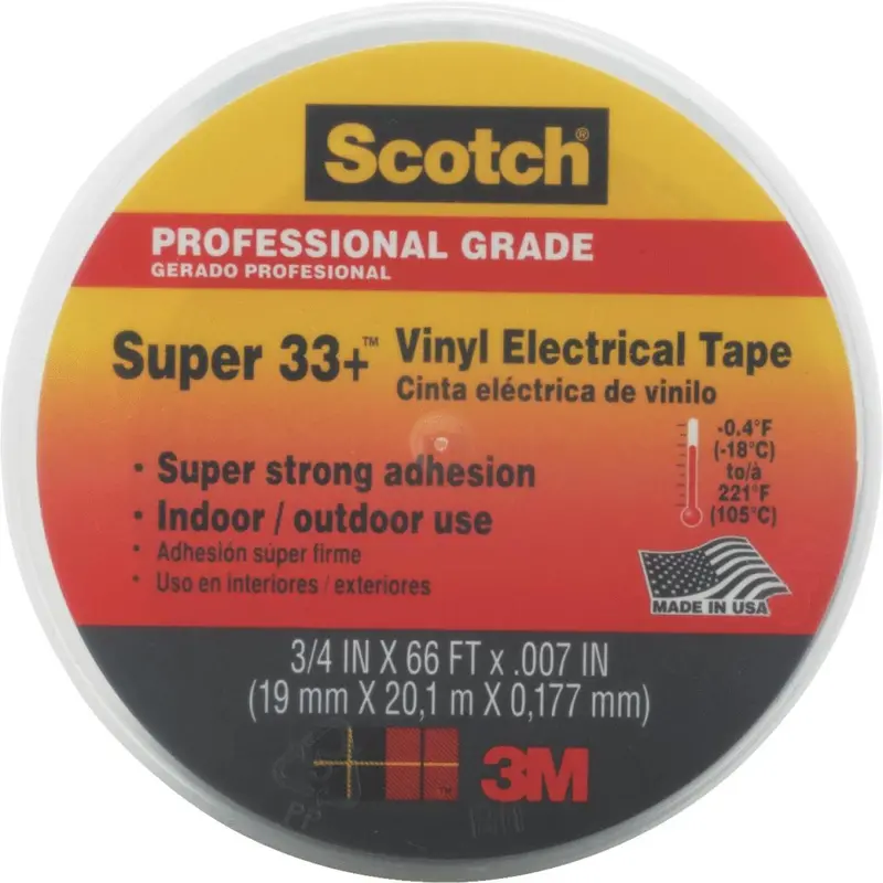 3M Scotch Vinyl Electrical Tape – 3/4″ Width × 66 ft Roll, General-Purpose Insulation