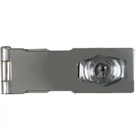 4.5-Inch Chrome Plated Key-Operated Hasp Lock for Gates or Doors
