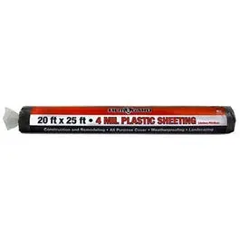 4-Mil Black Plastic Sheeting – 20 ft × 25 ft Roll