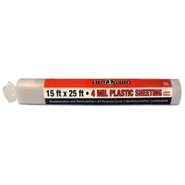 4-Mil Clear Plastic Sheeting – 15 ft x 25 ft Roll