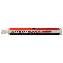 4-Mil Clear Plastic Sheeting – 20 ft × 25 ft Roll