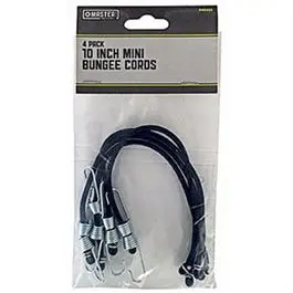 4-Pack Compact 10-Inch Elastic Bungee Cords