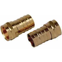 4-Pack RG6U Coaxial F-Type Crimp Connectors