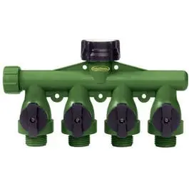 4-Port Premium Brass Manifold for Irrigation Systems