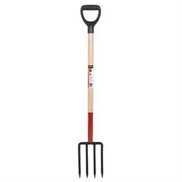 4-Tine Spading Fork with D-Grip Ergonomic Handle
